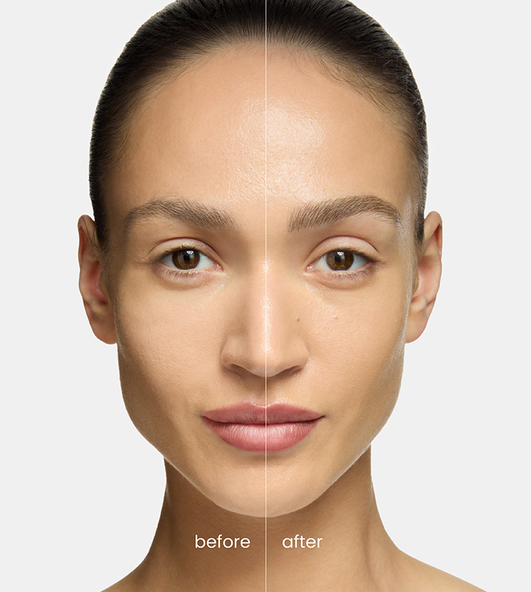 До і після оформлення брів пеном INGLOT